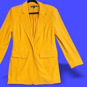 Boston Proper Oversized Blazer Yellow Womens 8 Power Blazer 1980s Vintage‎ Chic